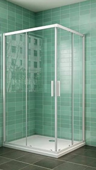 Mampara de ducha cristal y metal
