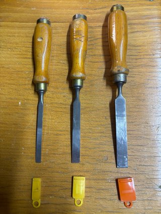 Set de 3 cinceles de madera
