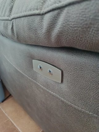 Sofá Eléctrico 3 Plazas Deslizante Gris