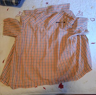 Camisa Element Cuadros Naranja Manga Corta Hombre