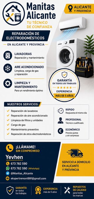 Reparación de electrodomésticos en Alicante
