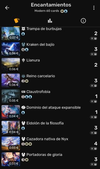 Mazo de Modern de encantamientos Magic the Gatheri