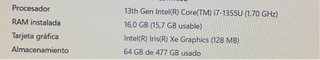 Portátil HP i7 Pantalla 15,6”