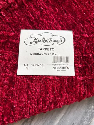 Tappeto Mastro Bianco Rosso