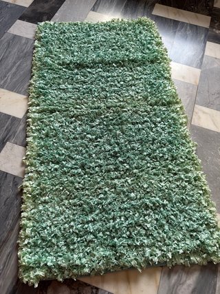 Tappetino in ciniglia verde