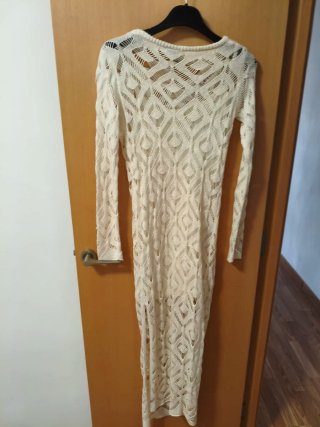 Vestido largo encaje Stradivarius Talla S