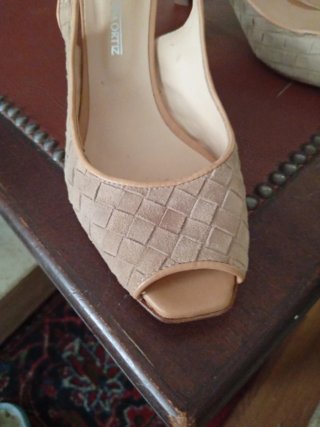 Zapatos Gloria ORTIZ ante beige talla 41