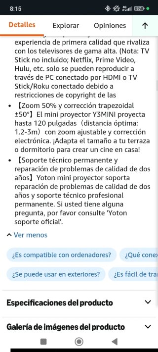 Proyector Video Yoton Blanco
