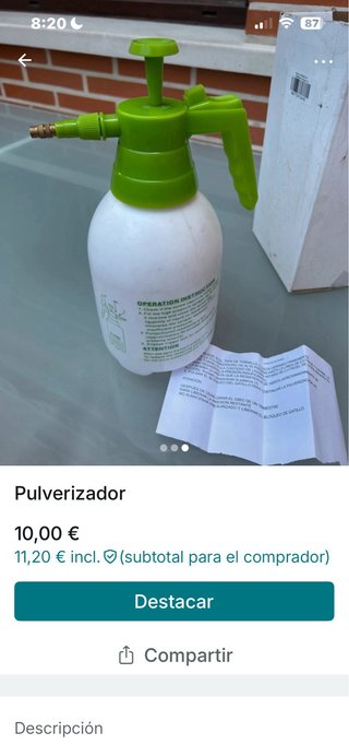 Pulverizador Jardín 2 Litros