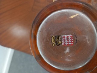Juego de copas Verrerie de Monaco flor naranja