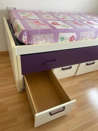 Cama nido con cajoneras