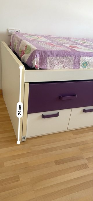 Cama nido con cajoneras