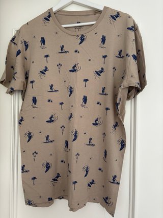 Camiseta Green Coast Talla L Estampado Surf