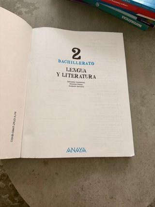 Lengua y literatura, 2 Bachillerato, Operación ...