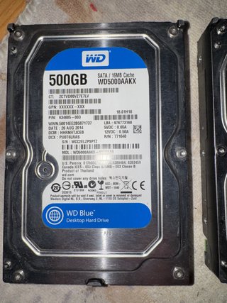 Disco Duro WD 500GB SATA