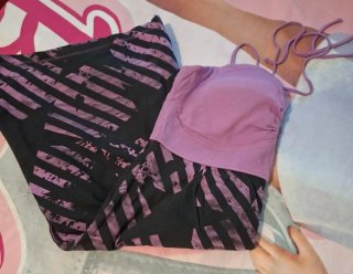Vestido Fox Negro/Morado