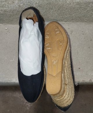 Zapatillas esparto negras