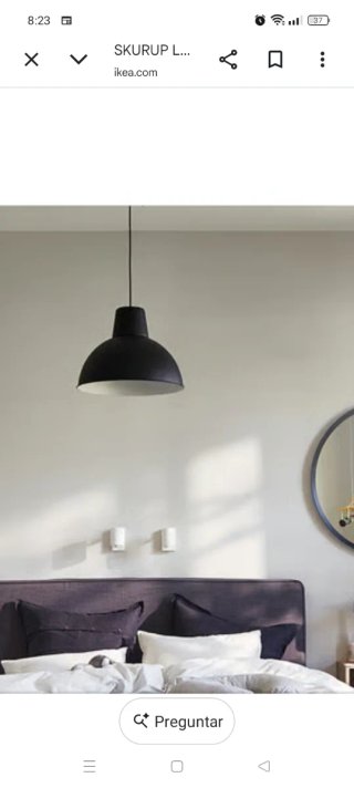 Lámpara de techo SKURUP Ikea Negra