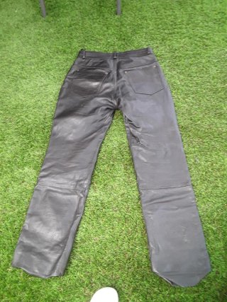 Pantalones de moto de cuero para hombre