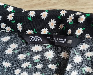 Vestido camisero Zara flores margaritas Talla L