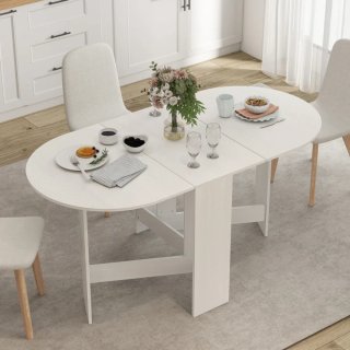 Mesa Cocina Plegable Alas Abatibles Blanca