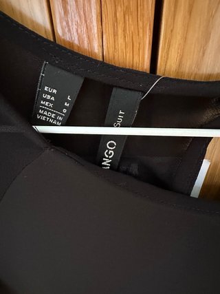 Blusa Mango Negra Talla L Nueva con Etiqueta