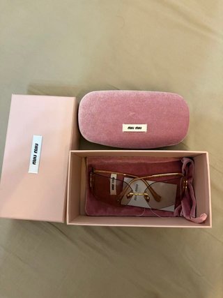 Gafas Miu Miu Cristal Marrón y Dorado