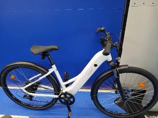 Bicicleta Trekking Eléctrica Cuadro Bajo E-Actv 100 Gris