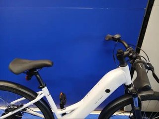 Bicicleta Trekking Eléctrica Cuadro Bajo E-Actv 100 Gris