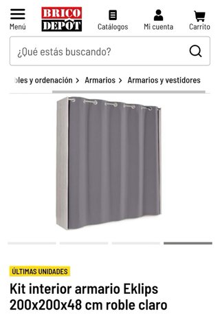 Armario Eklips 200x200x48 cm Roble Claro