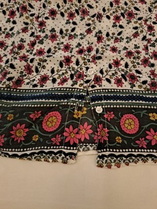 Blusa Natura Talla M Manga Cortina Floral