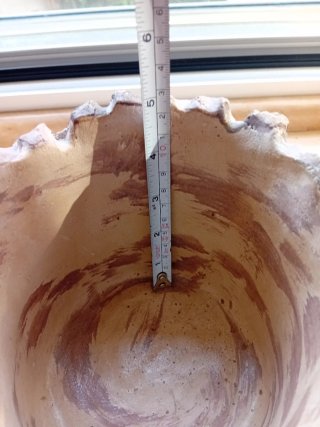 Vaso cemento effetto corteccia h 12