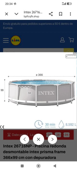 Piscina desmontable Intex