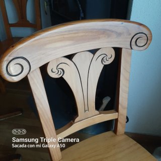 Sillas de madera rústicas (6 unidades)