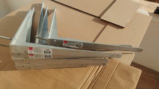 7 Escuadras grandes de aluminio - ALTA RESISTENCIA