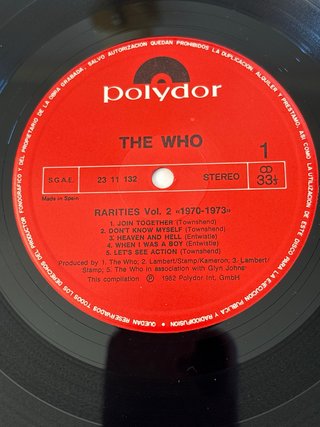 Lote 2 Vinili The Who Rarities Vol 1 e 2