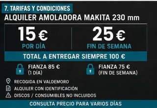 Alquiler: Amoladora Angular Makita GA9050R 230mm