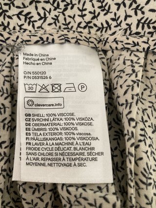 Falda corta estampada Largo 42 cms.