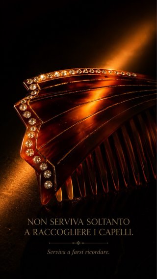 Pettine Art Deco Tortora Strass antica pettinessa