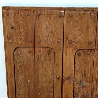 Ventana antigua madera 2 hojas clavos 110x86cm