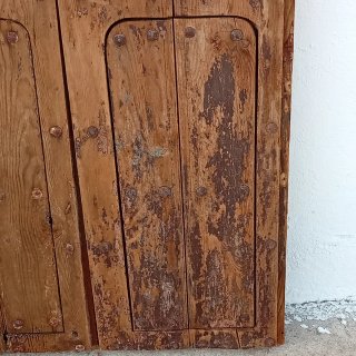 Ventana antigua madera 2 hojas clavos 110x86cm