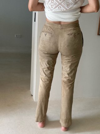 Pantalón de ante beige Ralph Laurent