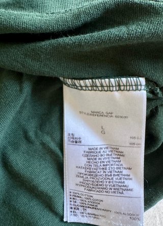 Camiseta GAP Verde Talla L