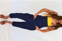 Mono peto azul marino capri mujer
