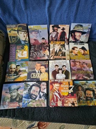 45 Películas DVD: Westerns y Hitchcock.