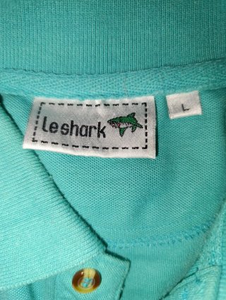 Polo hombre verde azulado le shark