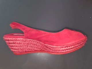 Sandalias cuña esparto Toni Pons rojas