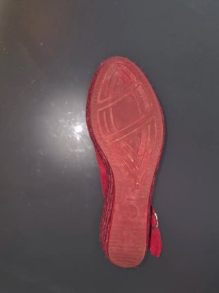 Sandalias cuña esparto Toni Pons rojas