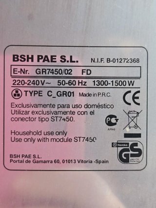 Plancha de asar eléctrica termostato