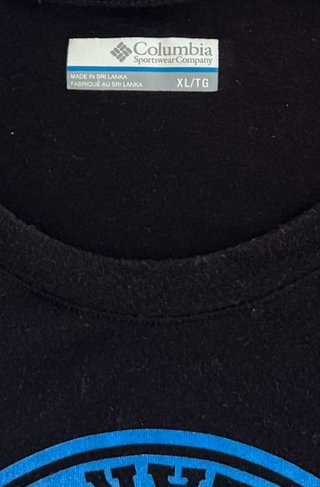 Camiseta Columbia XL Negra Logo Circular